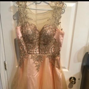 Girls short gold dress
